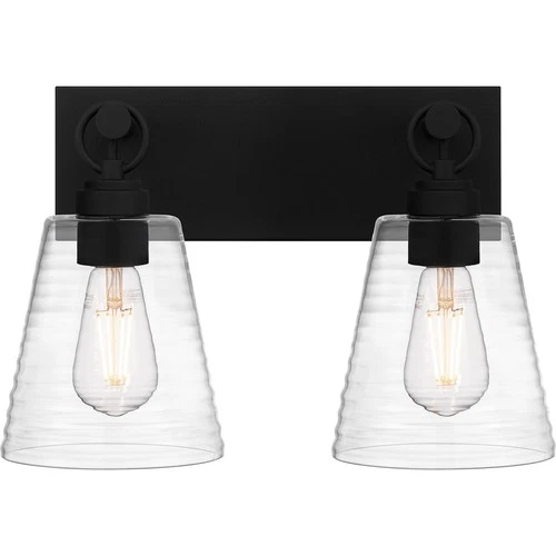 Earth Black Two Light Bath from the Dacosta Collection - Picture 1 of 7