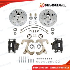 For 49-54 Chevy Car53-62 Corvettedisc Brake Conversion Kit Fr Drilledslotted For 49-54 Chevy Car53-62 Corvettedisc Brake Conversion Kit Fr Drilledslotted