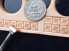 013-11 MINI Quadratic Border Leather stamp Brass hand made tool
