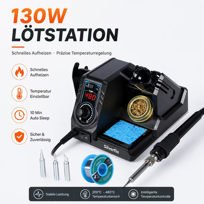130W Lötstation Lötkolben Lötpistole 480°C Digitale regelbar SMD Rework Lötzinn