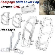 Riot Footboards Foot Pegs Shifter Pegs For Harley Touring 88-24 Softail 86-17