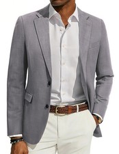 PJ PAUL JONES Mens Blazer Casual Sport Coats Two Buttons Slim Fit Sport Suit ...