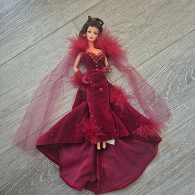 Barbie Doll as Scarlett O Hara in Red Velvet Dress Hollywood legends 1994