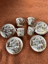 Antique Japanese Hand Painted Eggshell Porcelain Tea Cup And Saucer Set