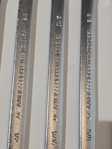 🇺🇸 NEW! PROTO USA ASD Anti-Slip 11 Pc. SAE Satin Chrome Combination Wrench Set - Picture 13 of 15