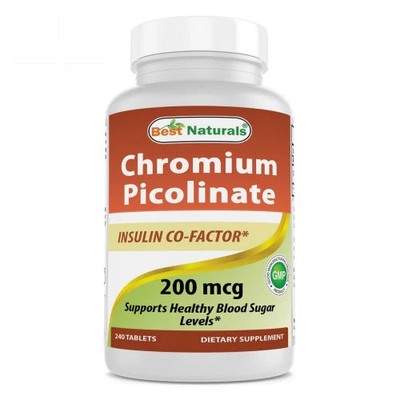 Chromium Picolinate 240 Tabs 200 Mcg by Best Naturals