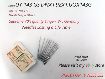 Union Special 1900,53600,56100,930 Nähnadeln DNX1,92X1,UY 143 GS # 18/110
