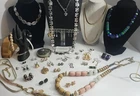 Vintage to Now Costume Jewelry Lot More than 20 Items Some Signed Resell or Wear