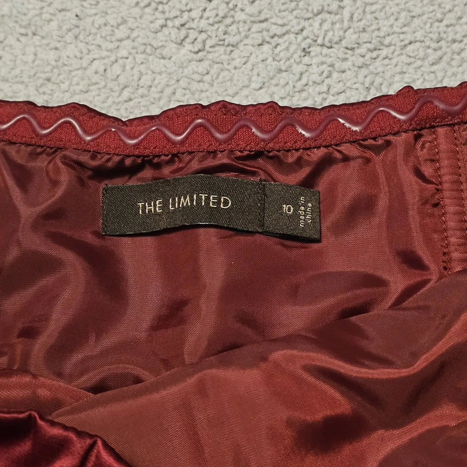 Vestido vaina de cóctel formal sin tirantes rojo talla 10 The Limited para mujer Foto 3 de 4