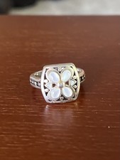 Very Unique Vintage Sterling Silver  Moonstone Ring