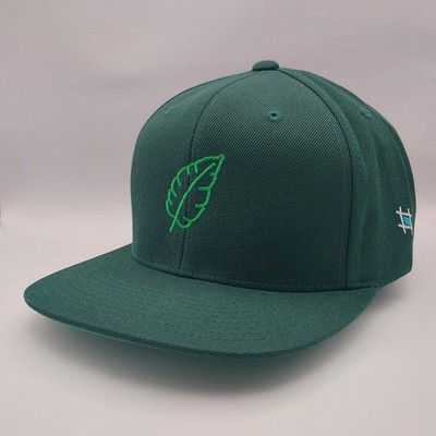 Snapback Cap Blattl grün   Bestickte Cap Unisex Herren Damen Herbst Bayern Wald
