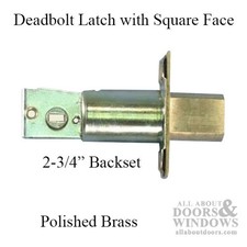 2-3/4" Backset Deadbolt Latch Square Face Brass 40043