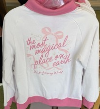 2026 Walt Disney World Pink Castle Bow Most Magical Place Sweatshirt Medium NEW