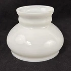 VTG Glossy White Milk Glass Miniature Oil Lamp Shade 4" Fitter Schoolhouse Style