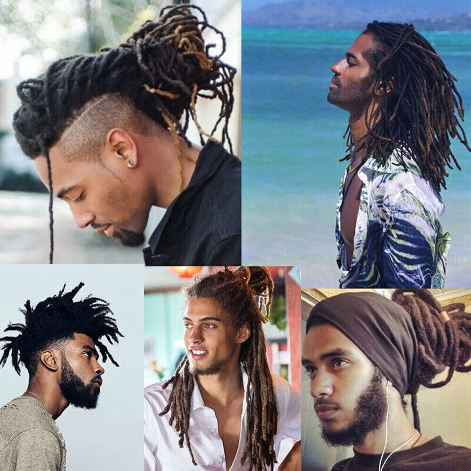 Extensões de cabelo humano 100% real dreadlocks crochê trança cabelo dreads locs - Imagem 4 de 4