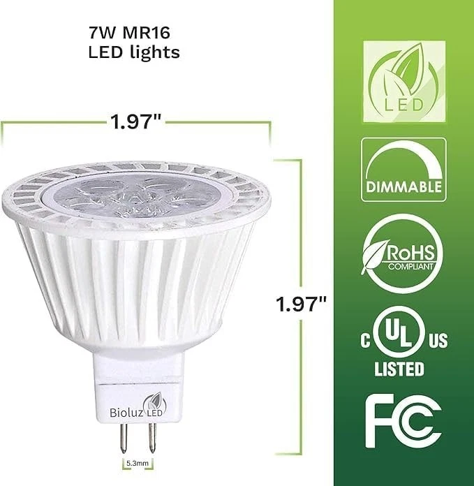 MR16 LED Bulb 10 Pack Dimmable 50W Halogen Replacement 3000K - Image 4 of 4