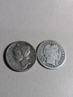 Dime Lot of Two Including Barber 1906 & Mercury 1944 - 90% Silver -