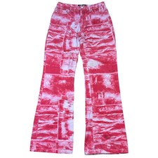 Roberto Cavalli Early 90's Red Printed Jeans