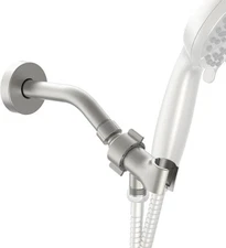 Showerhead Holder Adjustable, Shower Arm 6 inch with Flange, Shower Holder Brack