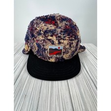 Vans Panel Hat Cap Fitted Red Blue Sherpa Fle...