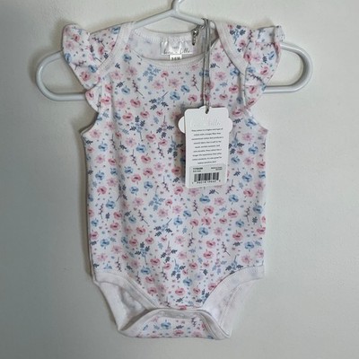 Tres Beau et Belle floral one piece pima cotton  NWT size 3-6 mo 
