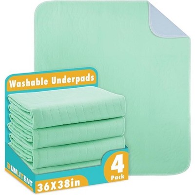 (4pack) 36'' x 38'' Washable Heavy Absorbency Underpads for Kids, Adults FAST SHIP