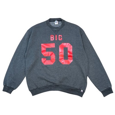 Vintage 90s Big Jon 50 Russel Athletic Crewneck Grey Red made in USA large