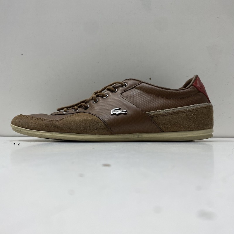 Lacoste Taloire 15 SRM Brown Leather Suede Low Top Sneakers Men's Size 11