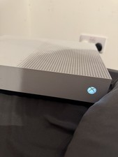 Microsoft Xbox One S 500GB White Home Console with Wired Controller and cable.