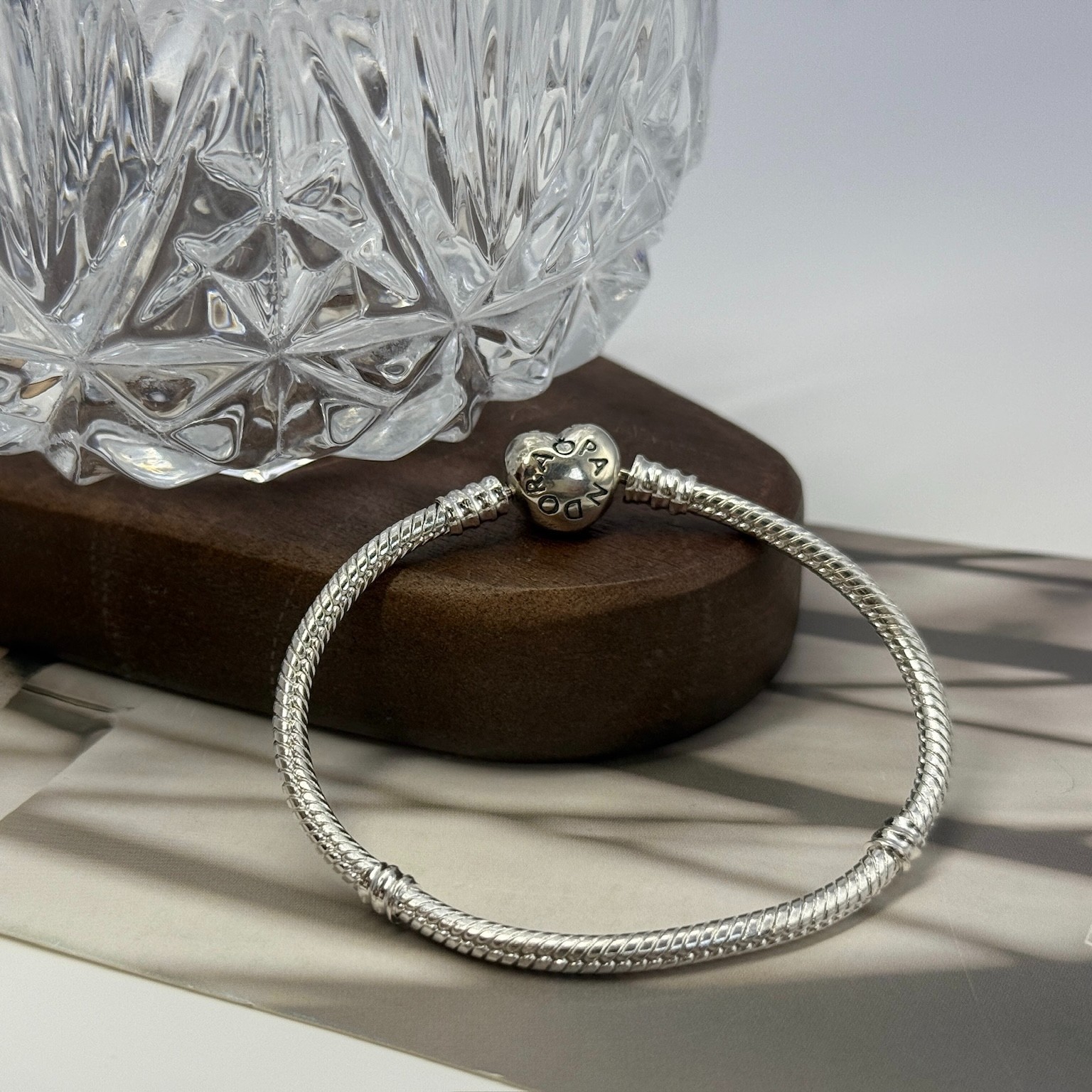 Pandora ALE Sterling Silver 925 European 3mm Snake 7.5' In Barrel Clasp Bracelet