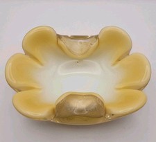 VTG Murano Archimede Seguso Handblown Bowl/Ashtray Aventurina Sommerso 7"x5"