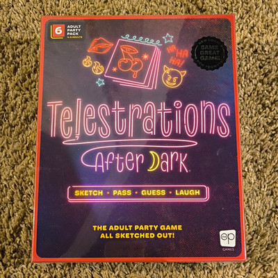 the OP Games Telestrations After Dark Adult Party Pack Game 4+ Players 17+