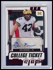 2021 Panini Contenders Draft Picks #193 Ben Mason Red