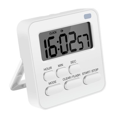 Küchentimer, Eieruhr mit Uhr, Digitaler Timer Stoppuhr mit LCD laut9534