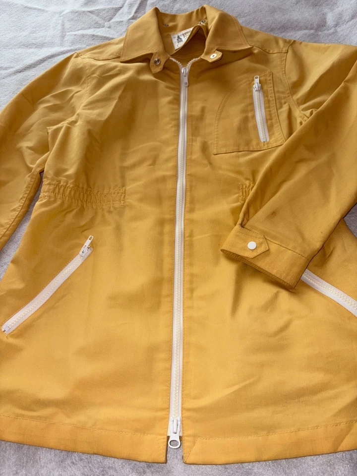 London Fog Jacket Womens 10 Yellow Full Zip Pocketed Water Resistant Coat USA - Image 3 of 4
