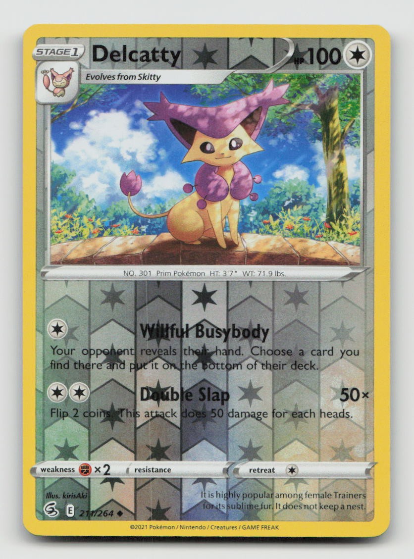 DELCATTY 211/264 Uncommon Reverse Holo Pokemon FUSION STRIKE