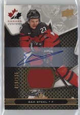 2018 Upper Deck Team Canada Juniors Premium Swatch 19/125 Sam Steel #13 Auto 3y4