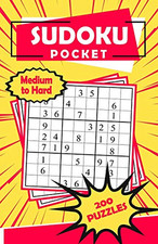 Sudoku Pocket Medium to Hard 200 Puzzles: Compact Size, - Paperback NEW Puzzles,