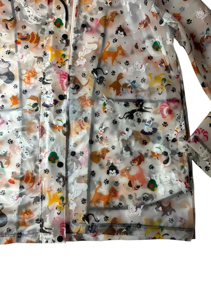 Chaqueta de lluvia Walt Disney World Reigning Cats and Dogs para mujer talla M con capucha usada en excelente estado Foto 2 de 4