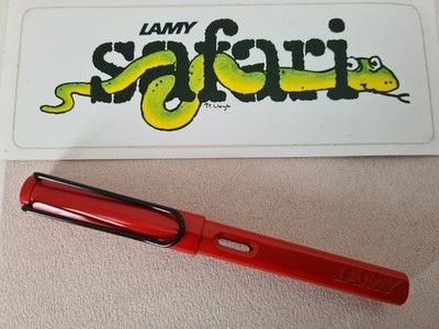 Lamy Safari Red / Black Clip Nib Unmarked School Fountain Pen Fountain Pen