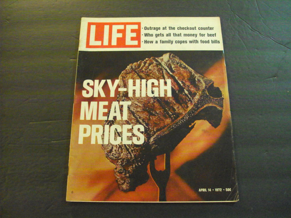 Life Apr 14 1972 Sky High Meat Prices (Veggie Burger Anyone?) ID:46987