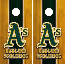 Oakland Athetics Cornhole Board Vinyl Sticker - Decal Wrap