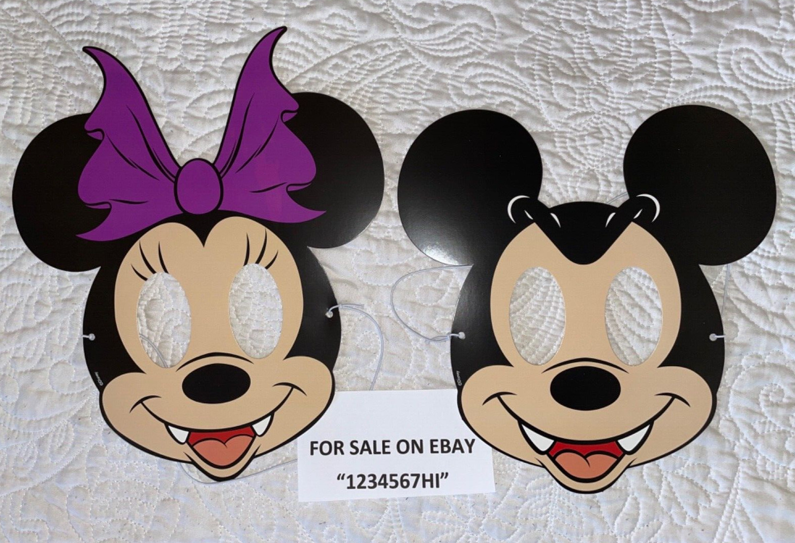 NEW Disney Mickey Minnie Mouse ears mask lot Halloween costume dress-up