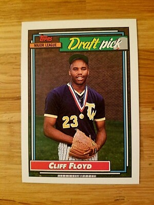 Cliff Floyd 1992 Topps Draft Pick Rookie Card #186 NM+ | eBay