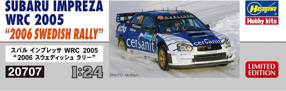 Hasegawa Subaru Impreza wrc 2005 "2006 Swedish Rally" limited edition  scala 1:2 - Immagine 2 di 4