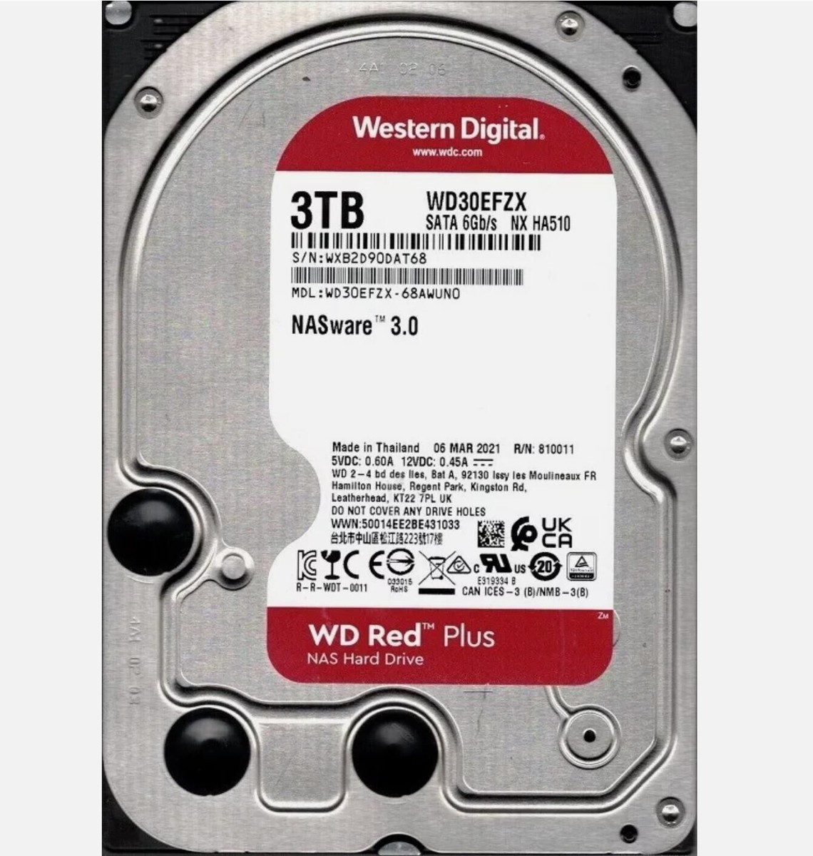 Q*E様 WD HDD 3.5 inch 3TB Western Digital 3TB WD30EFZX 128MB SATA 6Gbs 3.5