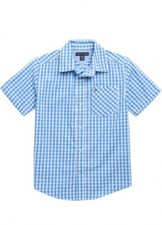 Tommy Hilfiger Kids' Gingham Short Sleeve Button-Up Shirt Size L(16-18)