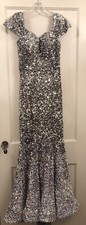 Portia And Scarlett gown sz 6 GORGEOUS Silver sequins Worn 1X Prom Pageant