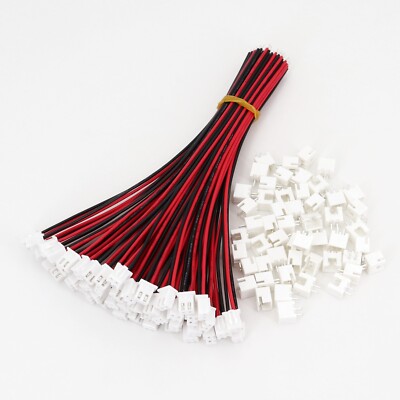 50Sets XH2.54 Single End 2-Pin Pitch 2.54mm 15cm Wire To Board Connector