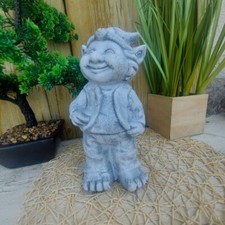 Steinfigur Troll Kobold Figur Wichtel Gartenfigur Frostfest Massiv Steinguss